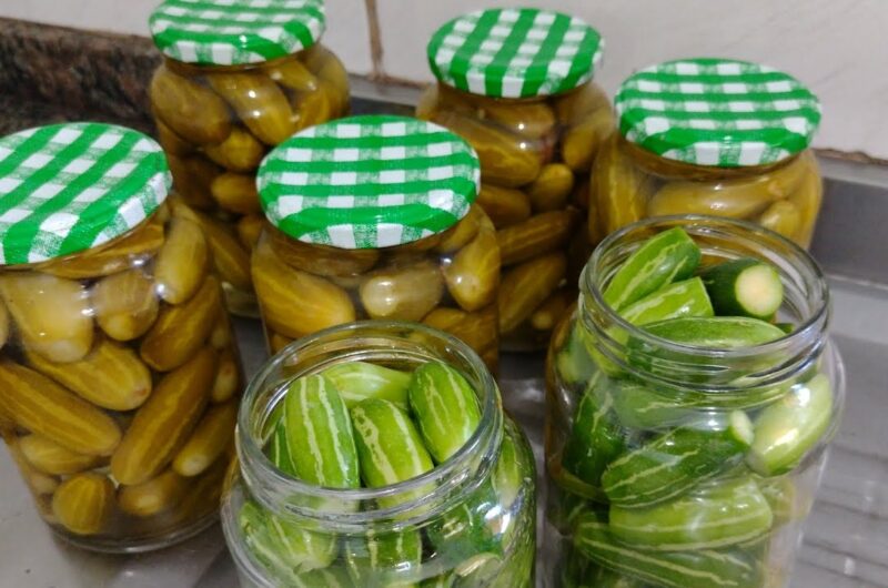 Como fazer Pepininho em conserva passo a passo (cornichon)