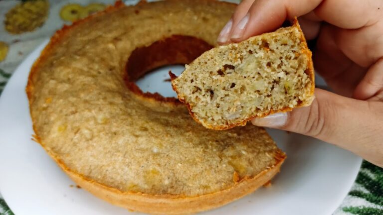 Como fazer bolo de banana Fit com 3 ingredientes simples e facil