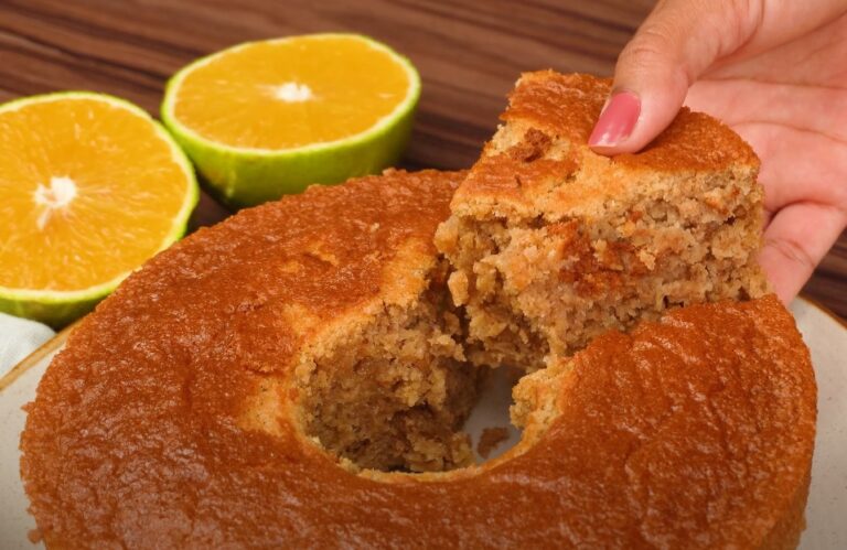 Como fazer bolo de laranja com aveia simples e facil