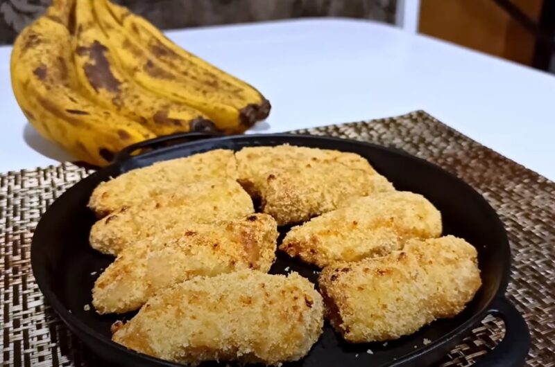 Receita de banana empanada na airfryer: receita simples