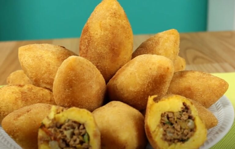 Receita de bolinho de carne como fazer salgado delicioso