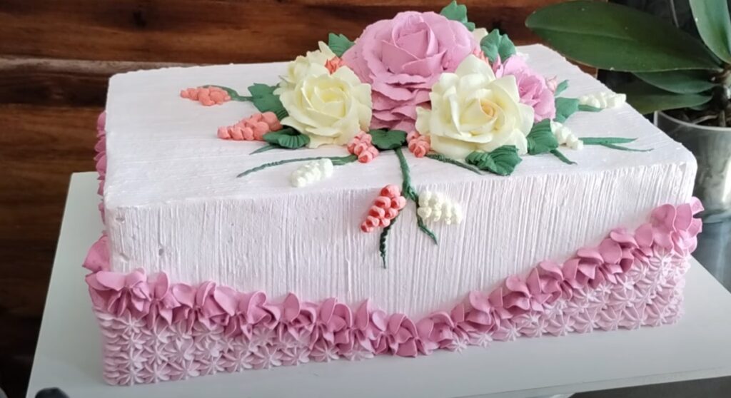 Bolo quadrado feminino