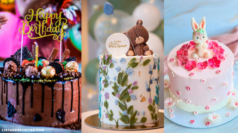 Bolos decorados: 16 ideias lindas e como decorar Bolos decorados