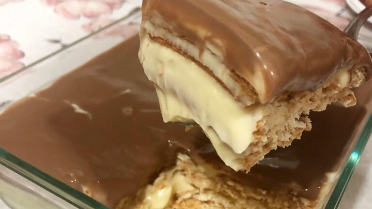 Receita de torta de bolacha com nata e leite condensado