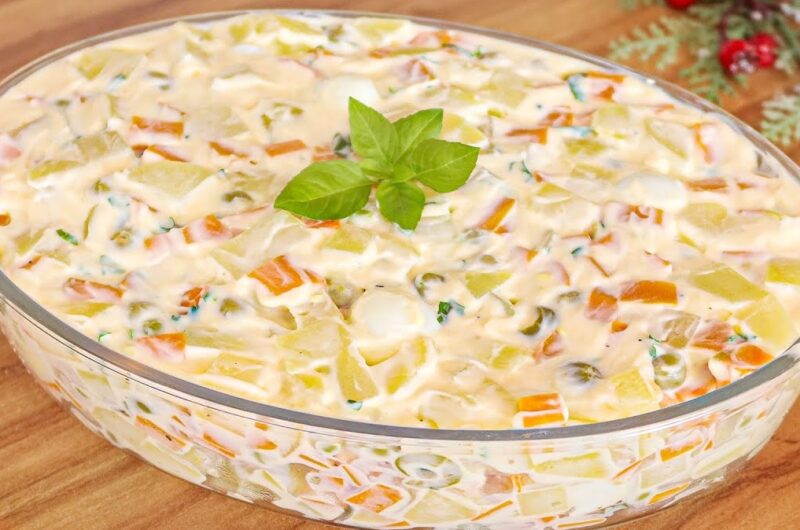 Salada de maionese: como fazer, receita simples Como fazer salada de maionese simples e tradicional