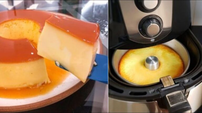 Receita de pudim na airfryer com 3 ingredientes