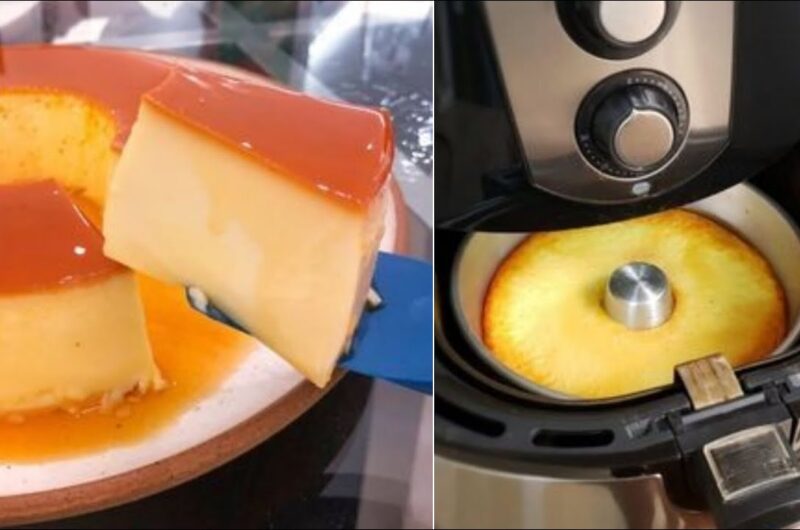 Pudim na Airfryer: receita simples e fácil Receita de pudim na airfryer com 3 ingredientes 🍮