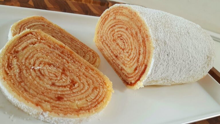 Receita de bolo de rolo tradicional e facil de se fazer