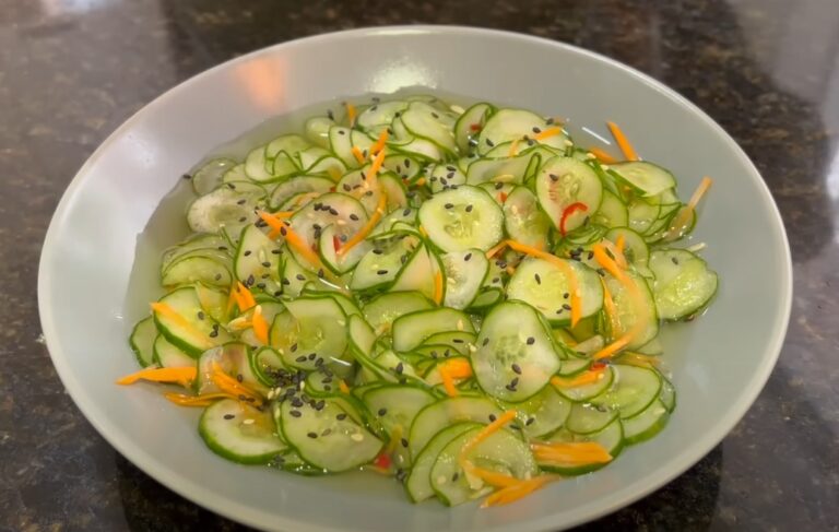 Como fazer salada de pepino japones simples