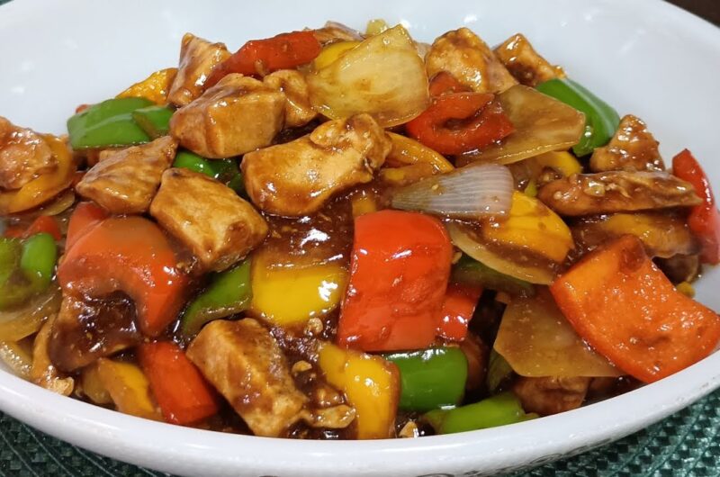 Como fazer Frango Xadrez Simples com legumes Receita de Frango Xadrez Simples com legumes