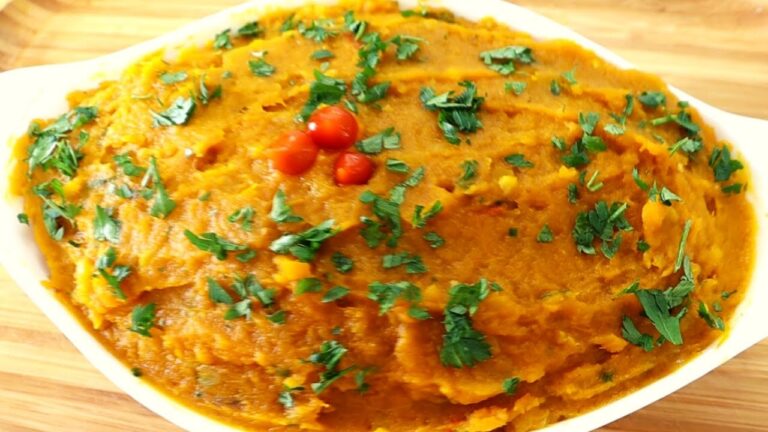 Purê de abóbora Cabotiá: como fazer, receita Receita de Pure de abobora Cabotia