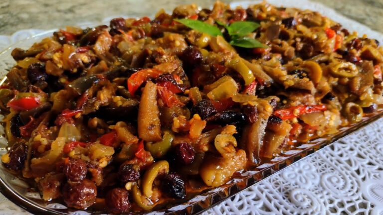 Como fazer caponata de berinjela no forno simples Receita de caponata de berinjela no forno