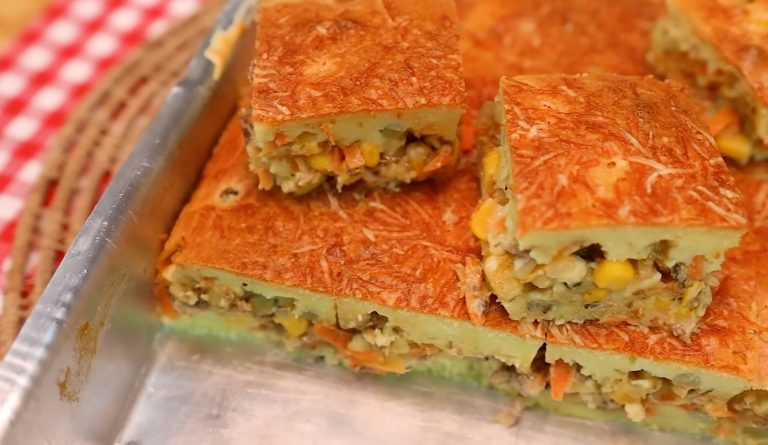 Receita de Torta de Sardinha de liquidificador