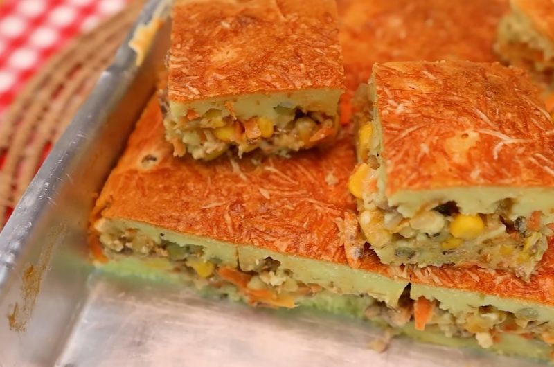 Receita de Torta de Sardinha de liquidificador