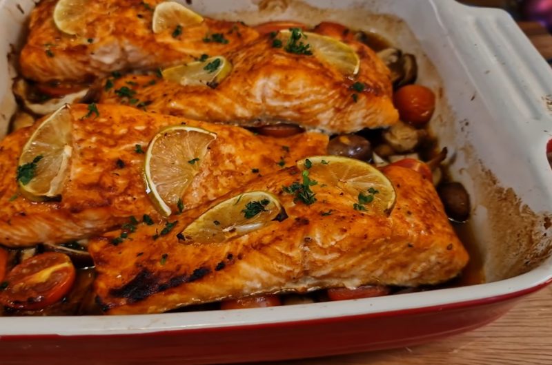 Receita de salmão assado ao forno