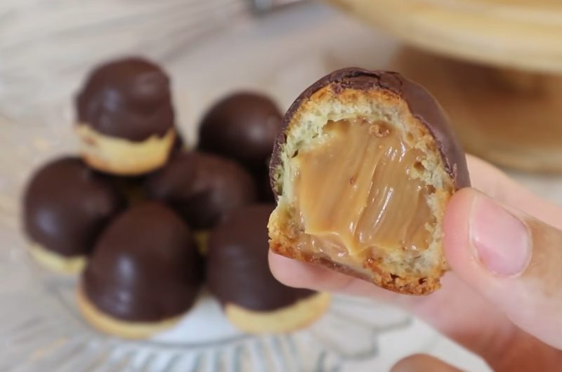 Como fazer carolinas recheadas com doce de leite